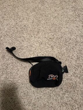 Tito's Black Belt Bag with Logo Embroidery